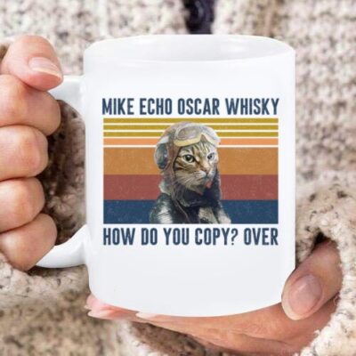 Cat Funny Mug, Mike Echo Oska Whisky How Do You Coppy? Mug