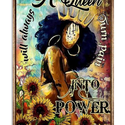 African - Black Art - A Queen Will Always Turn Pain In To Power Vertical Poster Canvas - Wall Decor Visual Art 1 African Black Art A Queen Will Always Turn Pain In To Power Vertical Poster Canvas Wall Decor Visual Art 1