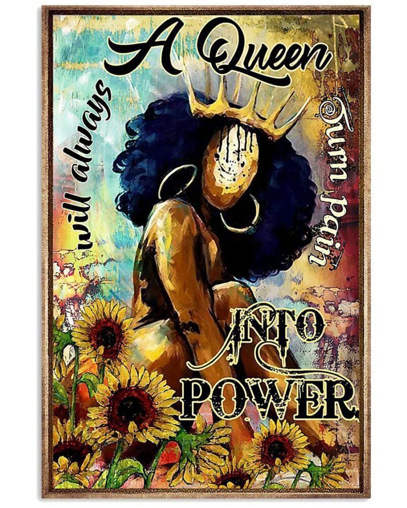 African Black Art A Queen Will Always Turn Pain In To Power Vertical Poster Canvas Wall Decor Visual Art 1