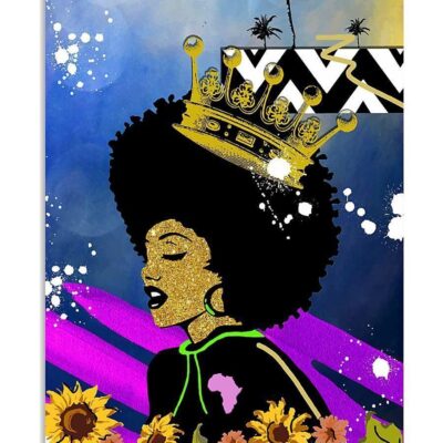 African - Black Art - Beautiful Black Queen Poster Vertical Poster Canvas - Wall Decor Visual Art 1 African Black Art Beautiful Black Queen Poster Vertical Poster Canvas Wall Decor Visual Art 1