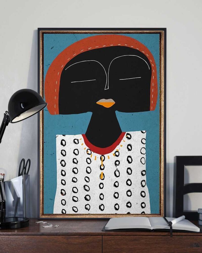 African - Black Art - Funny Face 2 Vertical Poster Canvas - Wall Decor Visual Art
