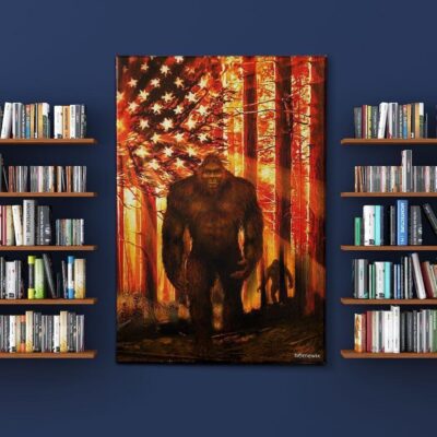 Bigfoot Sunrise Forest Poster CanvasWall Art - Wall Decor 2 Bigfoot Sunrise Forest Poster CanvasWall Art Wall Decor 2