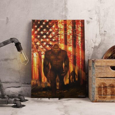 Bigfoot Sunrise Forest Poster CanvasWall Art - Wall Decor 3 Bigfoot Sunrise Forest Poster CanvasWall Art Wall Decor 3
