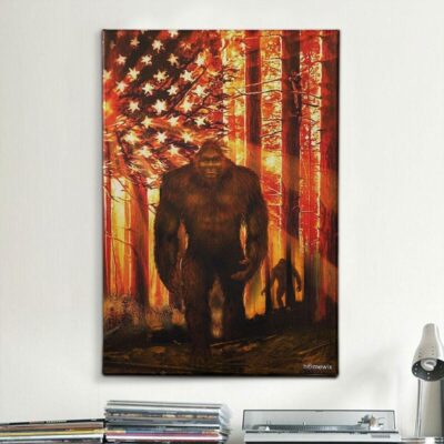 Bigfoot Sunrise Forest Poster CanvasWall Art - Wall Decor 4 Bigfoot Sunrise Forest Poster CanvasWall Art Wall Decor 4