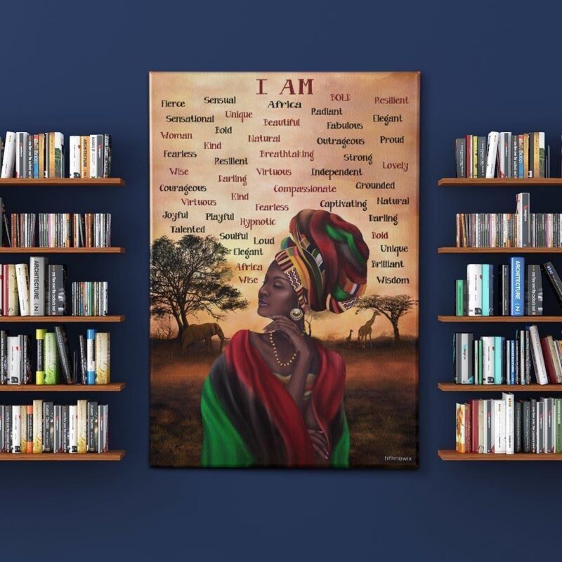 Black Queen I Am Africa Poster CanvasWall Art Wall Decor 2