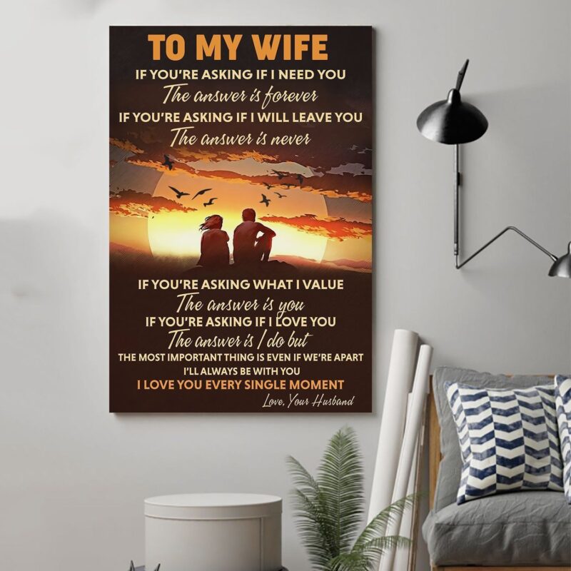Family Poster Canvas Husband to wife The answer wall decor visual art - Valentine Gift Ideas