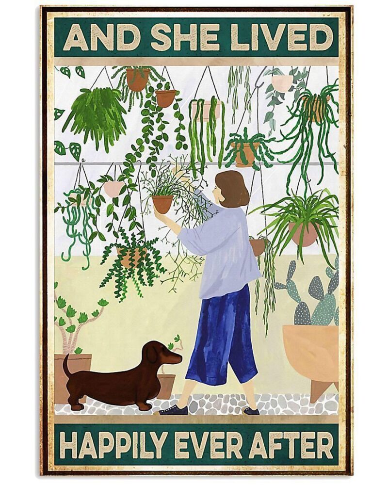Garden She Lived Happily Vertical Poster Canvas Wall Decor Visual Art 1 1