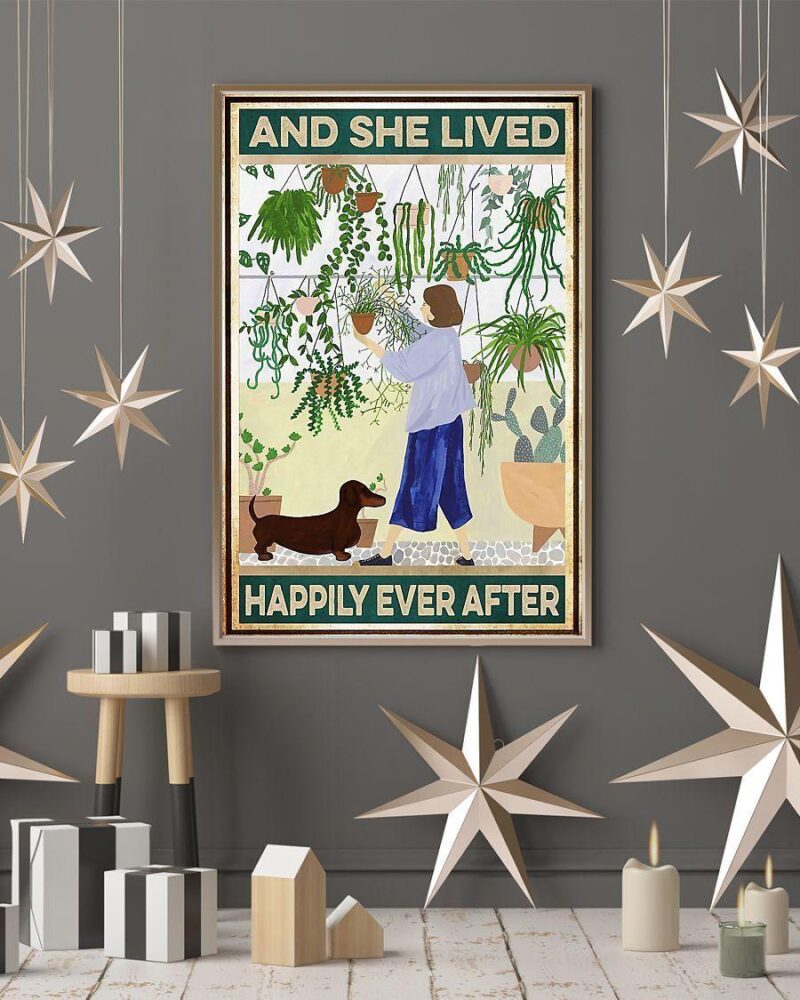 Garden She Lived Happily Vertical Poster Canvas - Wall Decor Visual Art