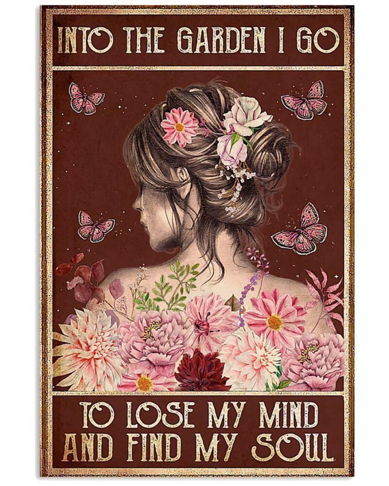 Gardening I Go To Lose My Mind And Find My Soul Vertical Poster Canvas Wall Decor Visual Art 1