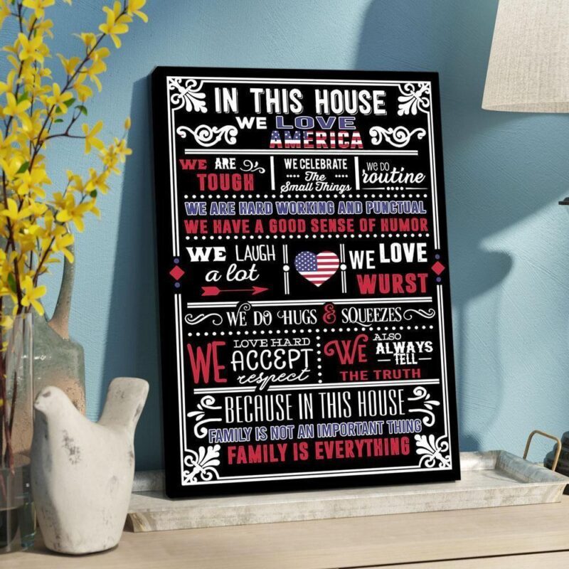 In this house Vertical Canvas