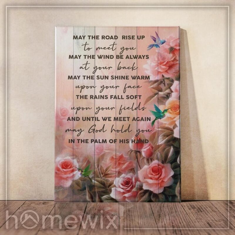May God Hold You In His Arms Poster Canvas Wall Art - Wall Decor