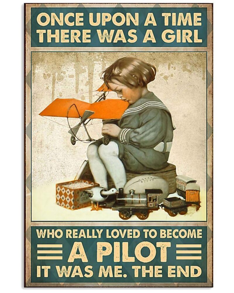 Professions Poster Pilot Once Upon A Time Vertical Poster Canvas Wall Decor Visual Art 1 1