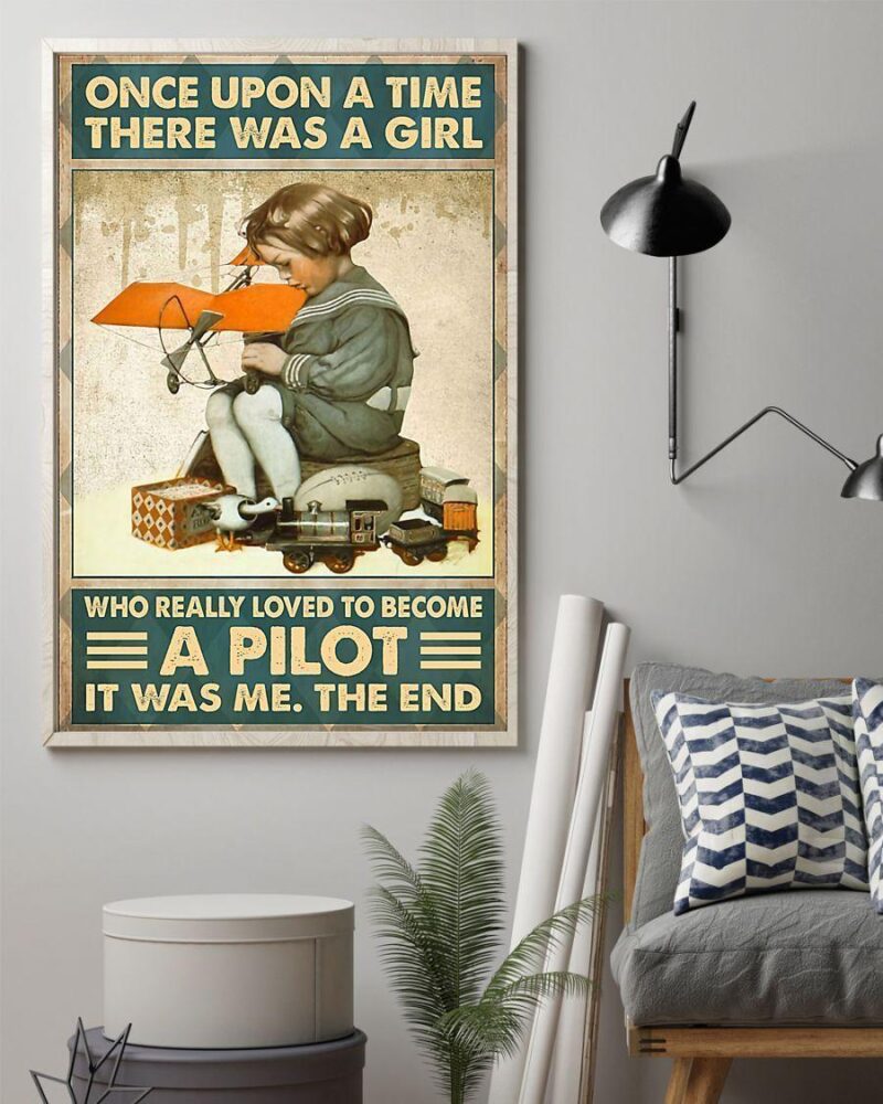 Professions Poster - Pilot Once Upon A Time Vertical Poster Canvas - Wall Decor Visual Art