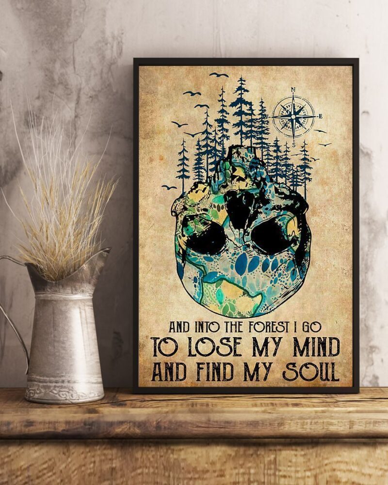Skull Art - And Into The Forest Vertical Poster Canvas - Wall Decor Visual Art