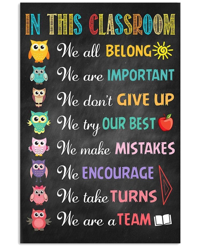 Teacher In This Classroom Vertical Poster Canvas Wall Decor Visual Art 1 1