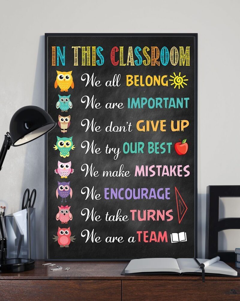 Teacher In This Classroom Vertical Poster Canvas - Wall Decor Visual Art