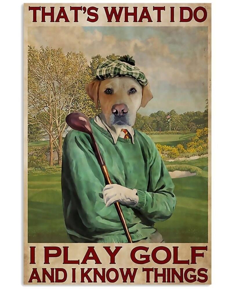 Thats What I Do I Play Golf And I Know Things Vertical Poster Canvas Wall Decor Visual Art 1 1