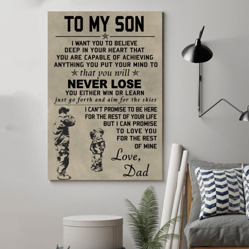 soldier Poster Canvas to my son wall decor visual art