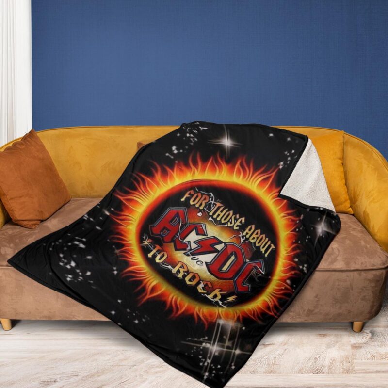AC/DC Music Band Comfy Sofa Throw Blanket Gift