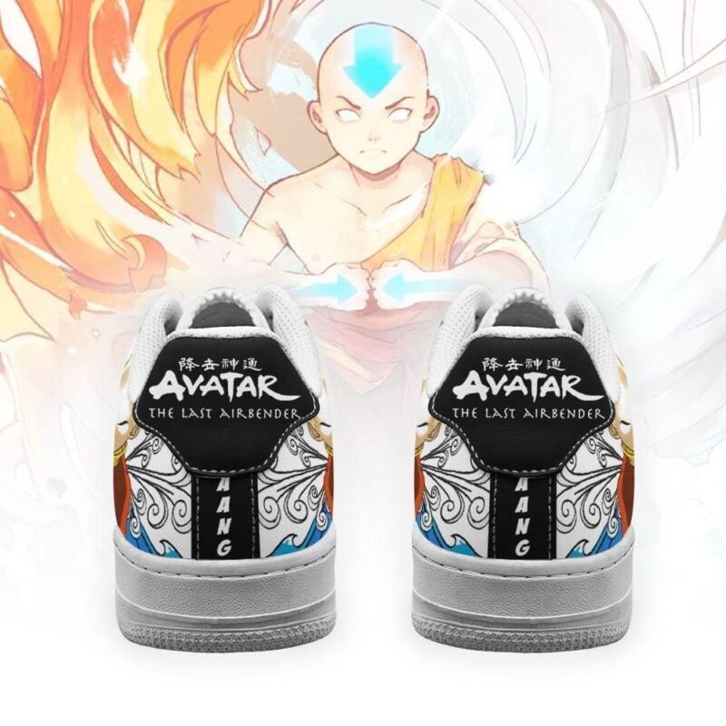 Aang Avatar Airbender Sneakers Four Nation Tribes Avatar Anime Shoes Air Force 1 Sneakers 2