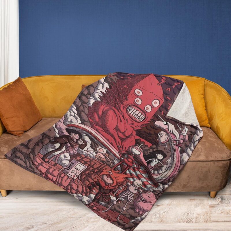 Adventure Time Cartoon Network 9 Fan Gift Adventure Time Cartoon Network Gift For Fan Comfy Sofa Throw Blanket Gift 2