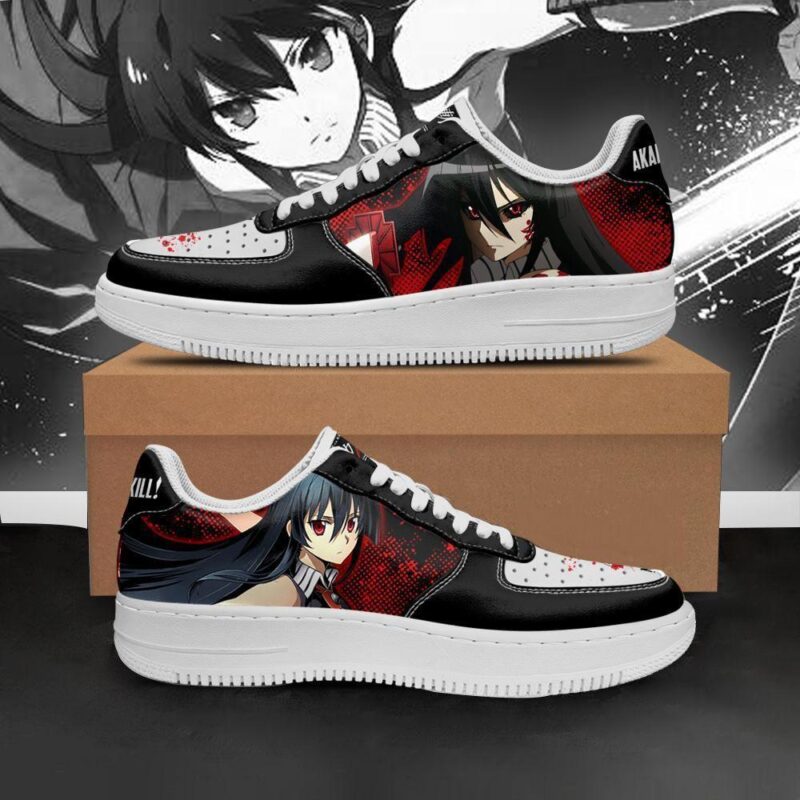 Akame Shoes Akame Ga Kill Custom Anime Air Force 1 Sneakers