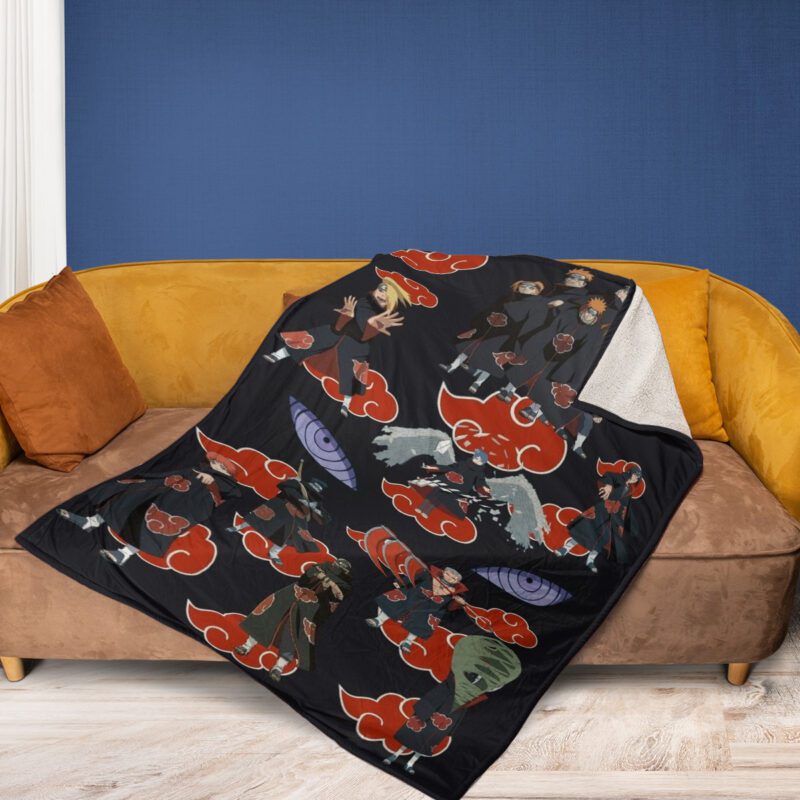 Akatsuki Fan Gift Akatsuki Team Naruto Anime Comfy Sofa Throw Blanket Gift 2