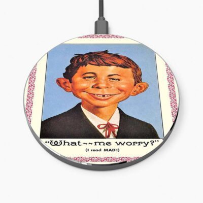 Alfred E Neuman Wireless Charger Custom Charging Pad iPhone Samsung