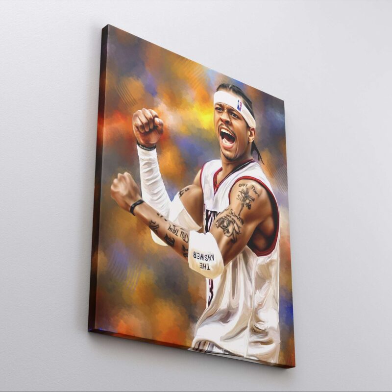 Allen Iverson Canvas Wall Art Philadelphia 76Ers Poster Canvas Print Basketball Poster Basketball Art Decor Gift For Him Boys Room 2