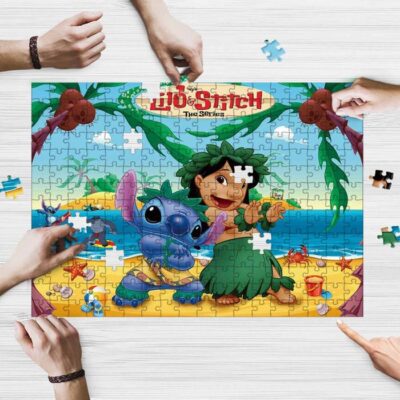 Aloha Stitch And Lilo Disney The Series Hawaii Floral Gifts Lover Jigsaw Puzzle Game,Stitch And Lilo Fan Gift,Stitch And Lilo Lover Gift 2 Stitch And Lilo Lover Gift