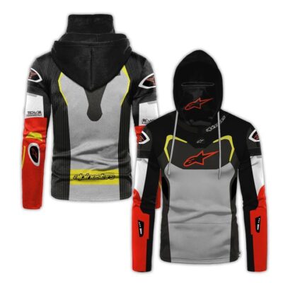Alpinestars Racing Team Logo Black Grey Red All Over Designed Gift For Alpinestars Racing Fans Gaiter Hoodie GH0911