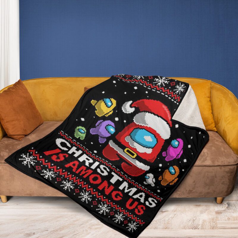 Christmas Is Among Us Comfy Sofa Throw Blanket Gift