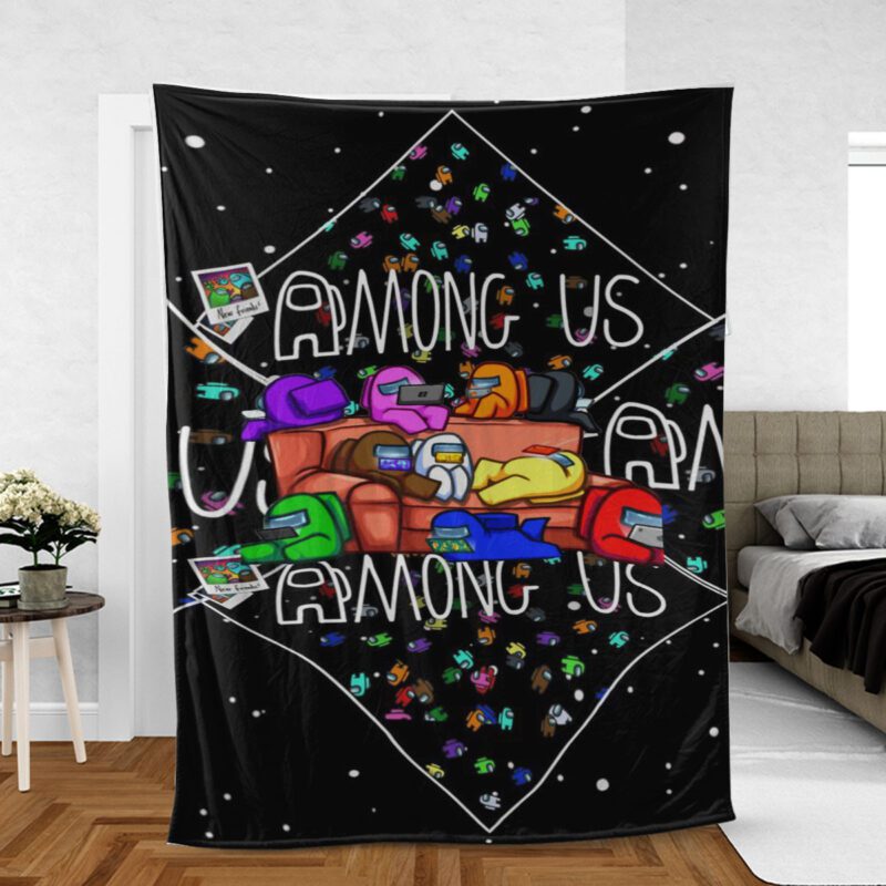 Among Us Gift For Fan Comfy Sofa Throw Blanket Gift