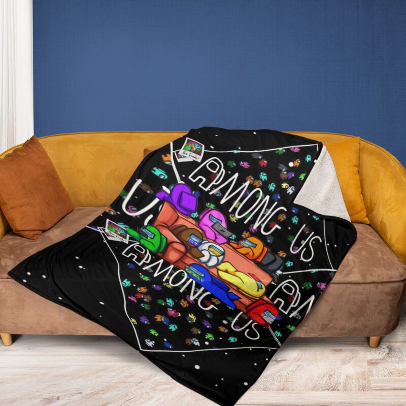 Amoung Us Funny Game Blanket 2 Among Us Gift For Fan Comfy Sofa Throw Blanket Gift 2