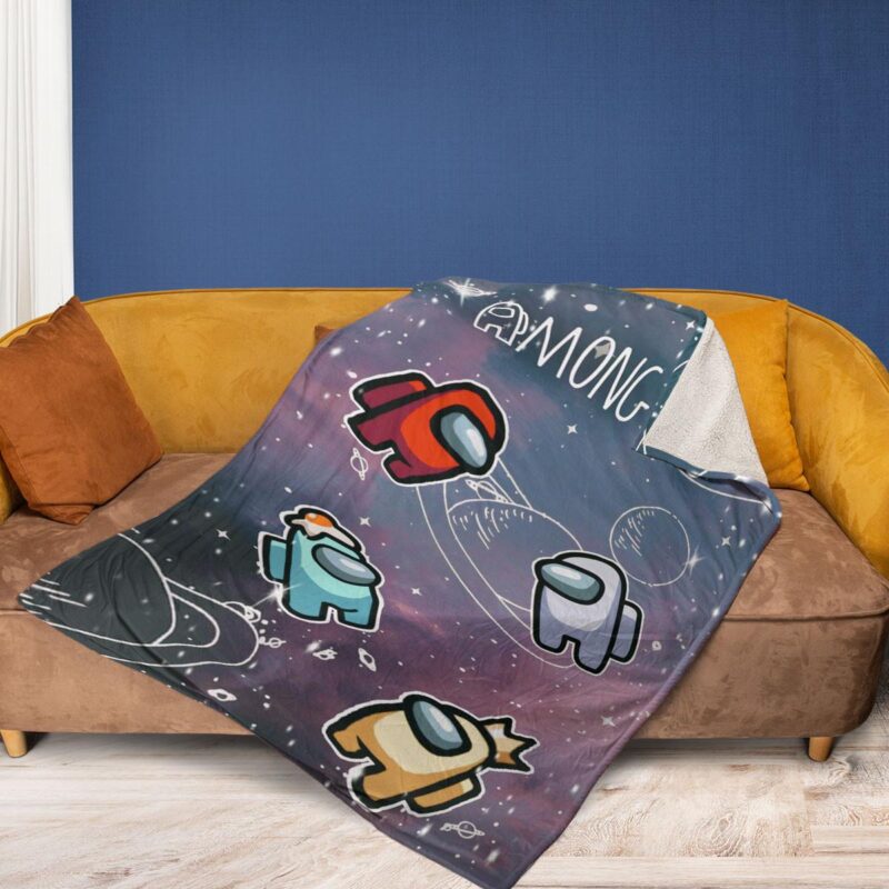 Among Us Gift For Fan Comfy Sofa Throw Blanket Gift