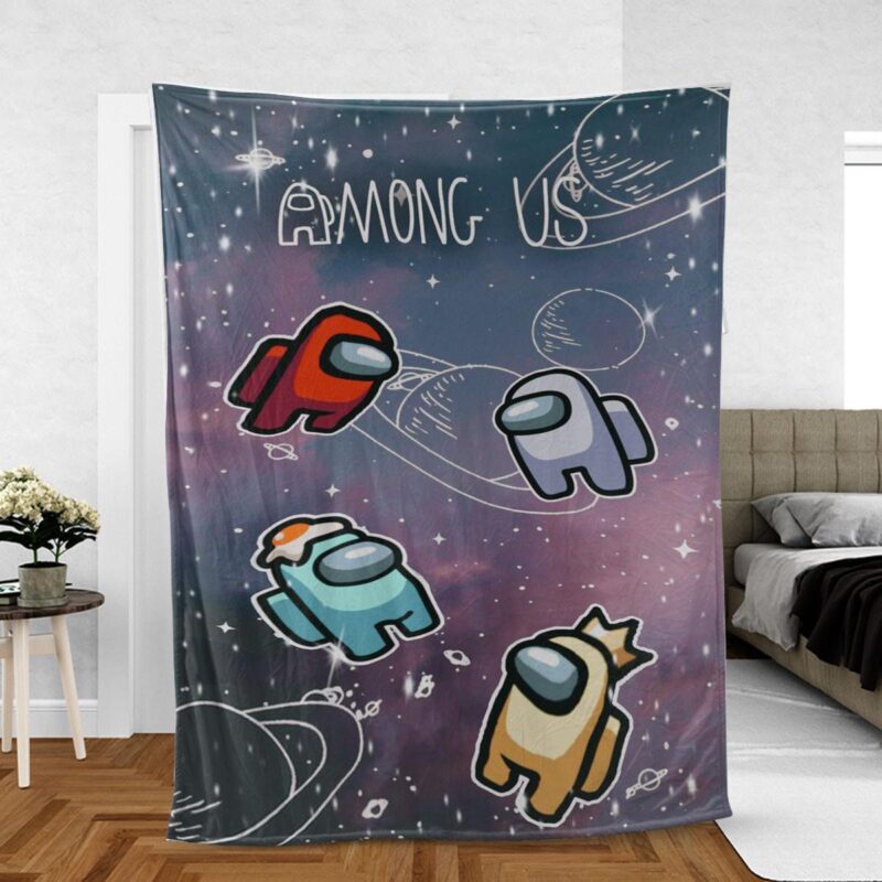 Amoung Us Funny Game Blanket 3 Among Us Gift For Fan Comfy Sofa Throw Blanket Gift 2