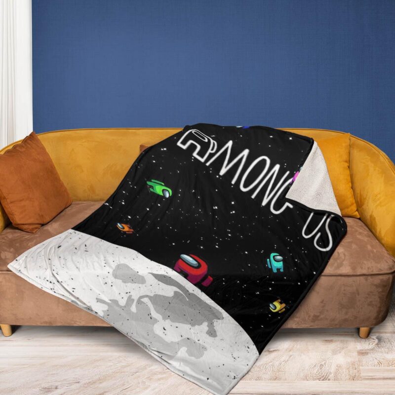 Amoung Us Funny Game Blanket 4 Among Us Gift For Fan Comfy Sofa Throw Blanket Gift 2