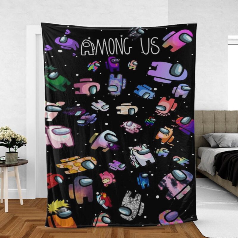 Among Us Gift For Fan Comfy Sofa Throw Blanket Gift