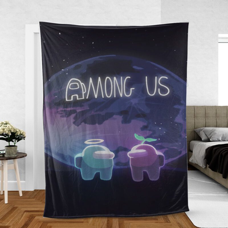 Among Us Gift For Fan Comfy Sofa Throw Blanket Gift