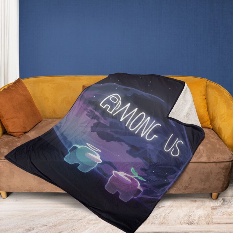 Amoung Us Funny Game Blanket Among Us Gift For Fan Comfy Sofa Throw Blanket Gift 2