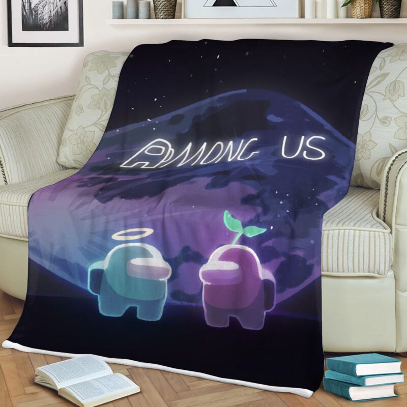 Amoung Us Funny Game Blanket