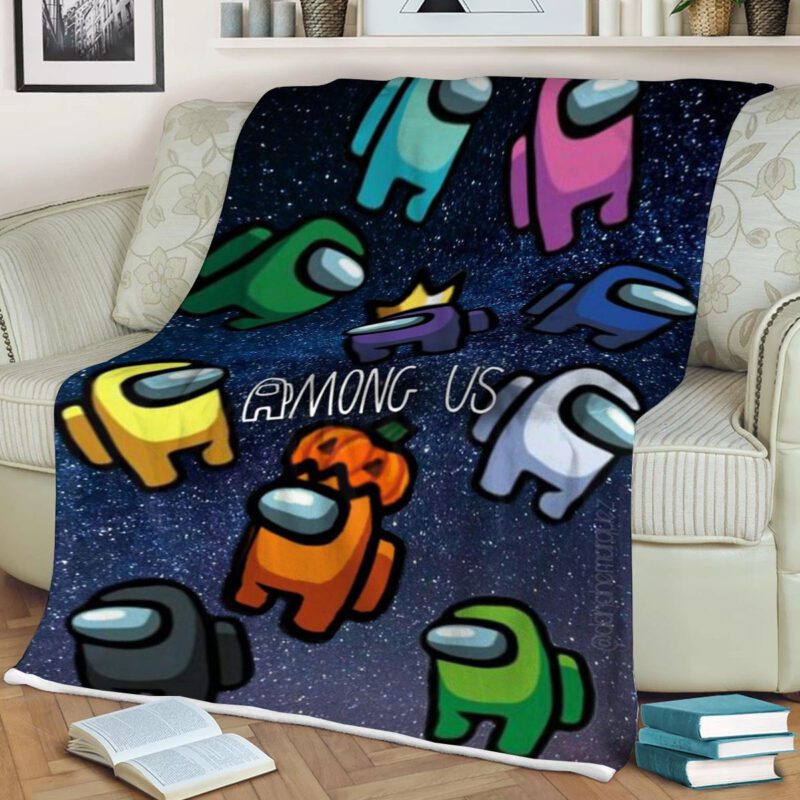 Amoung Us Funny Game Blanket