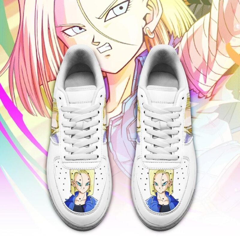 Android 18 Sneakers Custom Dragon Ball Z Anime Shoes Air Force 1 Sneakers 1