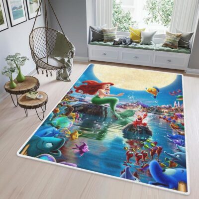 Ariel The Little Mermaid Disney Princess Christmas Gifts Lover,Ariel Area Rug Living Room Rug Floor Decor