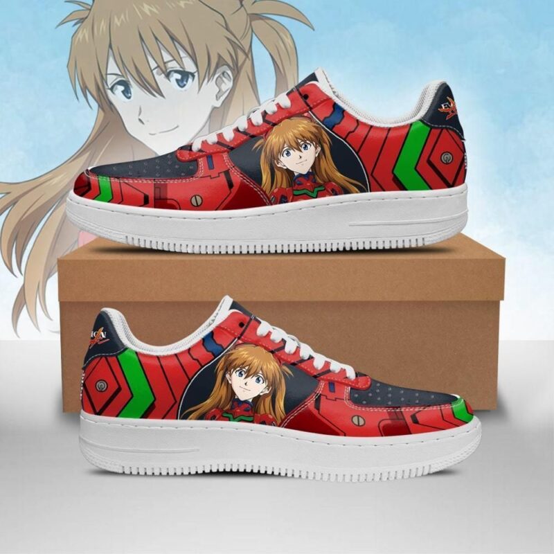 Asuka Langley Shikinami Sneakers Neon Genesis Evangelion Shoes Air Force 1 Sneakers