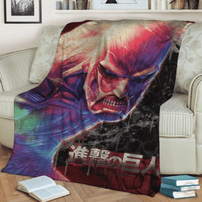 Attack On Titan Anime 9 Fleece Blanket, Anime Gift Lover Comfy Sofa Throw Blanket