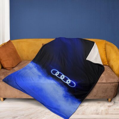 Audi Logo , Audi Logo Gift For Fan, Audi Logo Comfy Sofa Throw Blanket Gift 2 Audi Logo Comfy Sofa Throw Blanket Gift