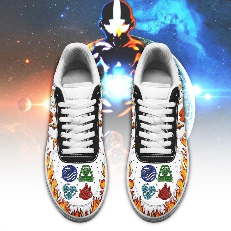 Avatar Airbender Sneakers Characters Anime Shoes Fan Gift Idea Air Force 1 Sneakers 1