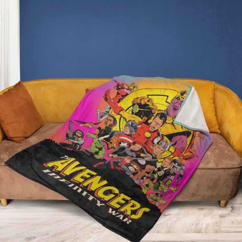 Avengers Infinity War Marvel Christmas GiftAvengers Infinity War Gift For Fan Comfy Sofa Throw Blanket Gift 2