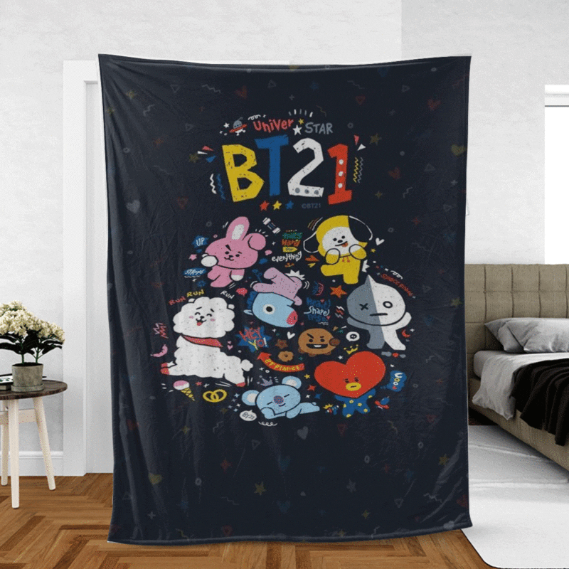 BTS Gift For Fan Comfy Sofa Throw Blanket Gift